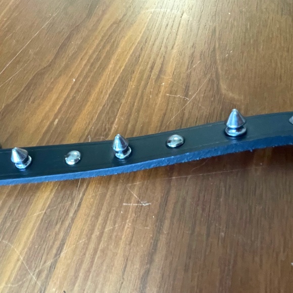 NWT Studded Black Leather Dog Collar 12-15 In (S) - Picture 2 of 5